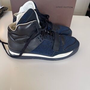 Louis Vuitton Men's Navy and Black Sneakers